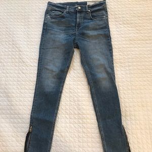 Rag and Bone Jeans with Zippered Legs 28